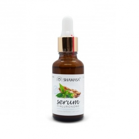 SHAMASA Serum hialuronowe - żeńszeń, zielona herbata i aloes 30ml